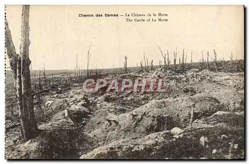 Ansichtskarte AK Chemin Des Dames Le chateau de la Motte Militaria