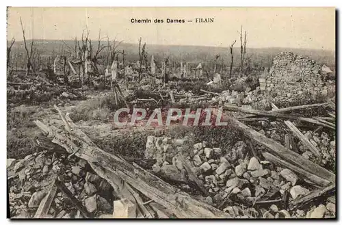 Cartes postales Chemin Des Dames Filain Militaria