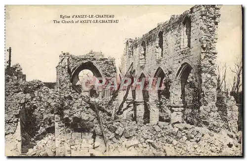 Ansichtskarte AK Eglise D&#39Anizy Le Chateau Militaria