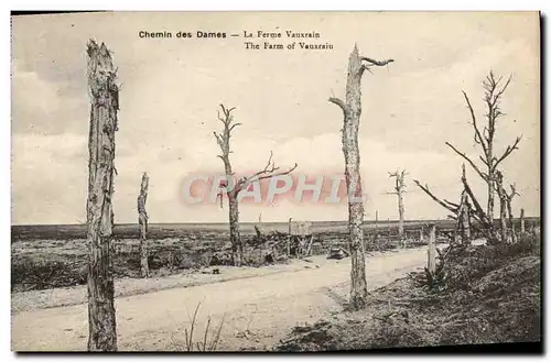 Ansichtskarte AK Chemin Des Dames La Ferme Vauxrain Militaria