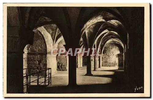 Cartes postales Le Mont St Michel Pres Sales Abbaye Le promenoir