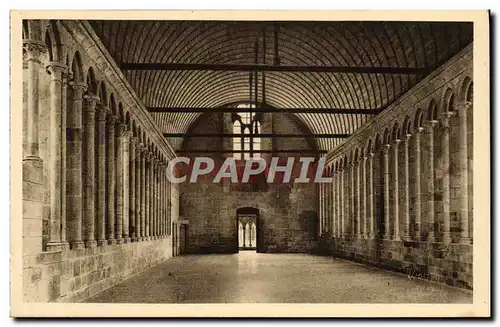 Cartes postales Le Mont St Michel Pres Sales Abbaye Refectoire des Moines