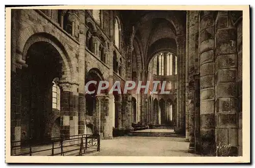 Ansichtskarte AK Le Mont St Michel Pres Sales Abbaye Interieur de l&#39eglise Romane