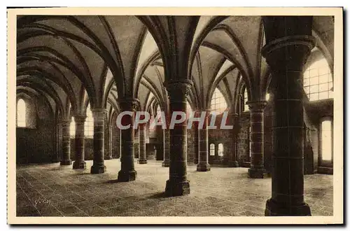 Cartes postales Le Mont St Michel Pres Sales Abbaye Salle des Chevalies