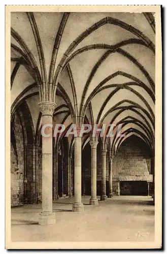 Ansichtskarte AK Le Mont St Michel Pres Sales Abbaye Salle des hotes