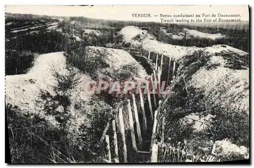 Cartes postales Verdun Boyau Conduisant Au Fort De Douaumont Militaria