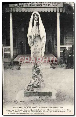 Cartes postales Douaumont Statue De La Resignation Militaria