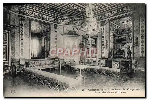 Ansichtskarte AK Compiegne Palais Salon des dames d&#39honneur