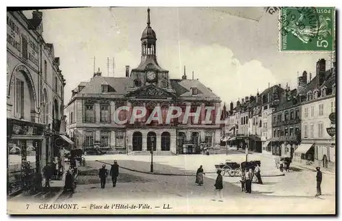 Cartes postales Chaumont Place De I'Hotel De Ville