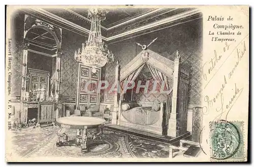 Cartes postales Palais De Compiegne La chambre de l'empereur