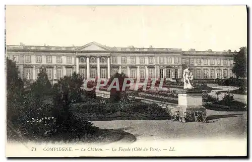 Ansichtskarte AK Compiegne Le Chateau La Facade Cote du parc