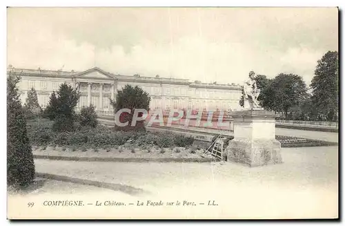 Ansichtskarte AK Compiegne Le Chateau La Facade sur le parc