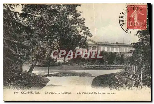 Cartes postales Compiegne Le parc et le Chateau