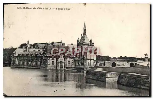 Cartes postales Chateau De Chantilly Facade Sud