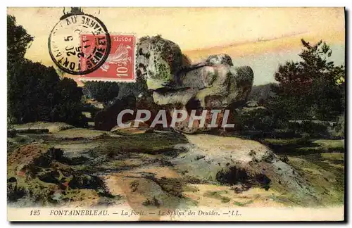 Cartes postales Fontainebleau La Foret Le Sphinx Des Druides