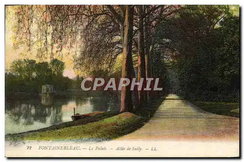 Ansichtskarte AK Fontainebleau Le Palais Allee De Sully