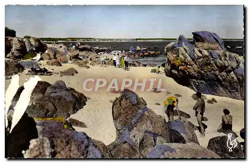 Moderne Karte Beg Meil Rochers Et La Plage Des Oiseaux