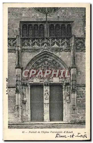 Cartes postales Portail De l&#39Eglise Paroissiale D&#39Anet