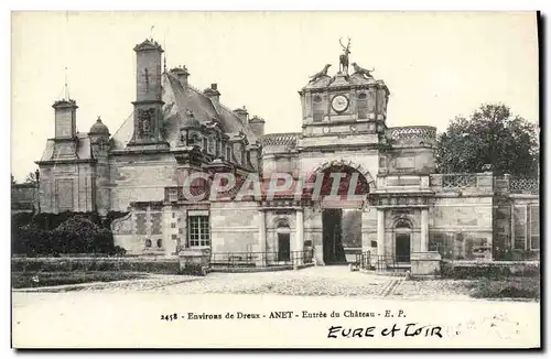 Cartes postales Anet Entree du chateau