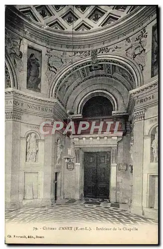 Cartes postales Dreux Anet Le Chateau Interieur de la chapelle