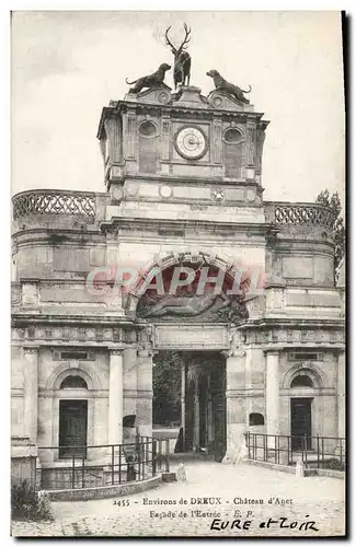 Cartes postales Dreux Anet Le Chateau Facade de l&#39entree