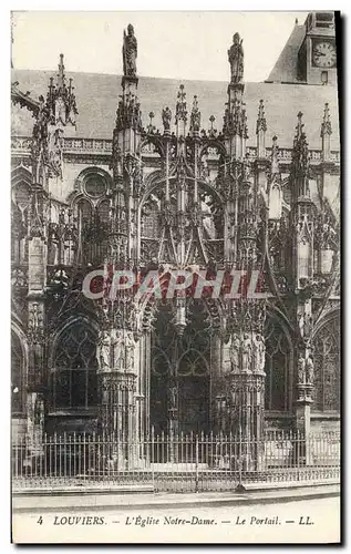 Cartes postales Louviers L'Eglise Notre Dame Le Portail