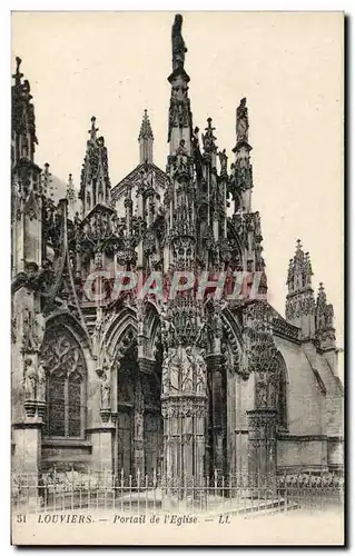 Cartes postales Louviers Portail De l'Eglise