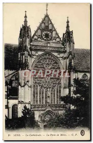 Cartes postales Sens La Cathedrale La Porte De Moise