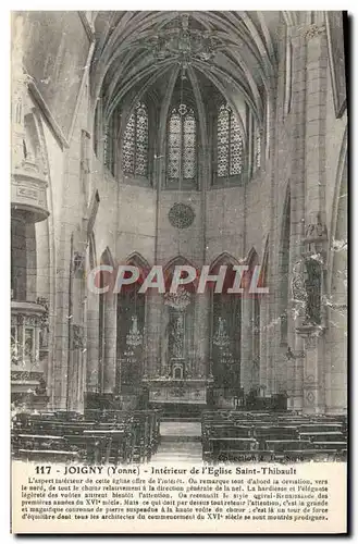 Cartes postales Joigny Interieur De l'Eglise Saint Thibault