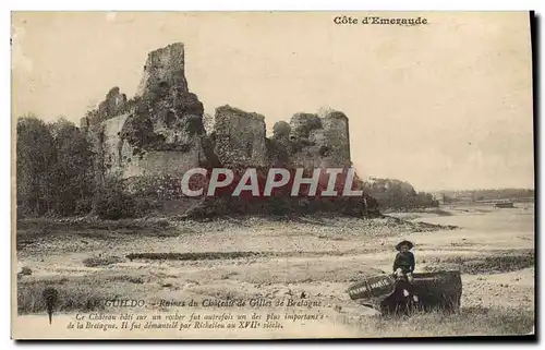 Ansichtskarte AK Le Guildo Ruines Du Chateau De Gilles De Bretagne Enfant