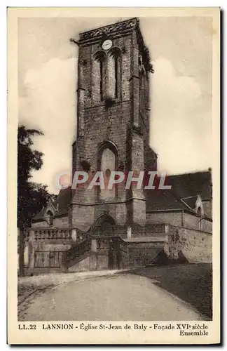 Ansichtskarte AK Lannion Eglise St Jean De Baly Facade