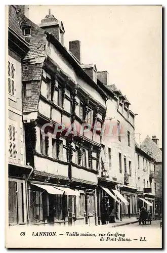 Cartes postales Lannion Vieille Maison Rue Geoffroy du Pont Blanc