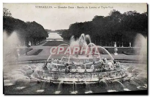 Ansichtskarte AK Versailles Grandes Eaux Bassin De Latone et tapis vert