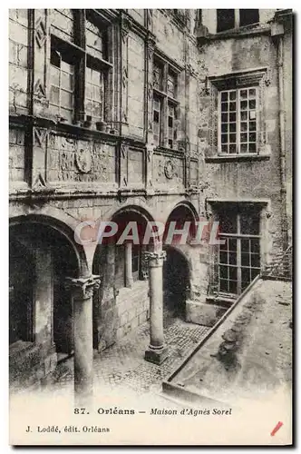 Cartes postales Orleans Maison D'Agnes Sorel