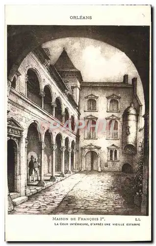 Cartes postales Maison De Francois 1er La Cour Interieure D'Apres Une Vieille Estampe