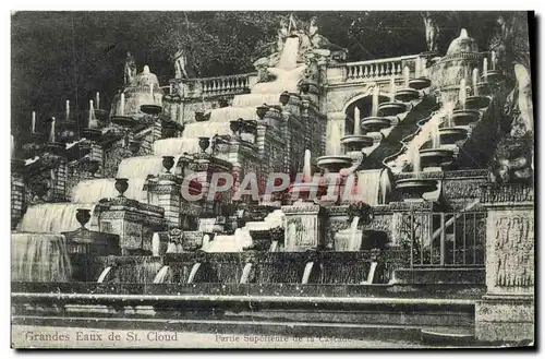 Ansichtskarte AK Grandes Eaux De St Cloud Partie superieure de la cascade