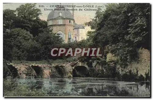 Cartes postales Chateauneuf Sur Loire Vieux Pont Et Donjon Du Chateau