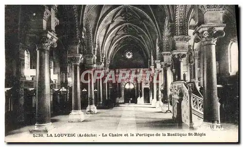 Cartes postales La Louvesc La Chaire Et Le Portique de la basilique St REgis