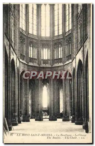 Cartes postales Le Mont St Michel La Basilique Le Choeur