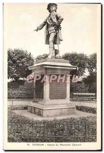 Cartes postales Verdun Statue Du Marechal Chevert