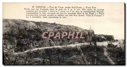 Ansichtskarte AK Verdun Fort De Vaux Partie Sud Ouest Militaria