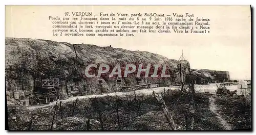 Cartes postales Verdun Fort De Vaux Partie Sud Ouest Militaria