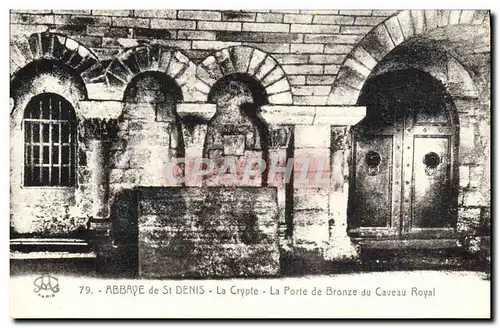 Cartes postales Abbaye De St Denis La Crypte La porte de bronze du caveau royal
