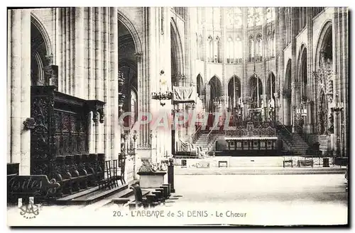 Cartes postales Abbaye De St Denis Le choeur