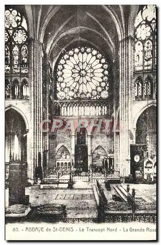 Cartes postales Abbaye De St Denis Le Transept Nord La Grande Rose