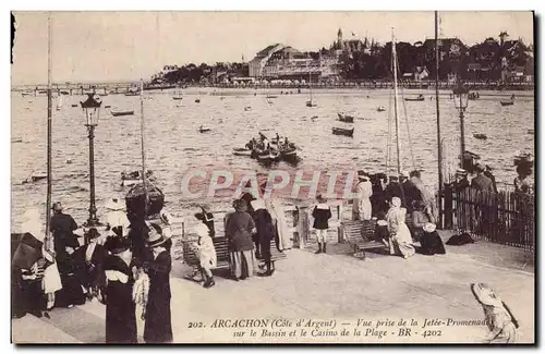 Cartes postales Arcachon Vue Prise De La Jetee Promenade