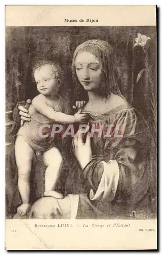 Ansichtskarte AK Musee De Dijon Bernardino Luini La vierge et l&#39enfant