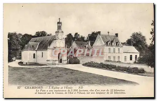 Cartes postales Chambord L&#39Eglise Et l&#39Ecole