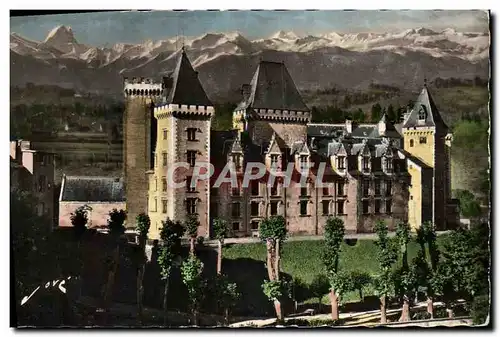 Moderne Karte Pau Le Chateau Henri IV et les Pyrenees