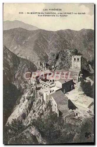 Cartes postales St Martin Du Canigou Pres Vernet Les Bains Vue d&#39ensemble du rocher